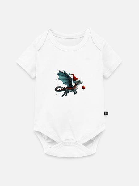 Neo-Gothic-Weihnachtsmann-Drache - Baby Premium Kurzarmbody - Weiß