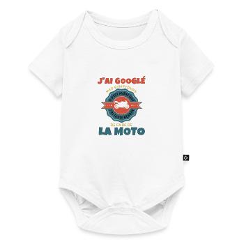Moto Motard - Body à manches courtes Premium Bébé - blanc - Devant