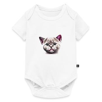 British Shorthair, Cat, Kitten, Cats, Cats, Tomcats, - Baby Premium short-sleeve bodysuit - white - Front