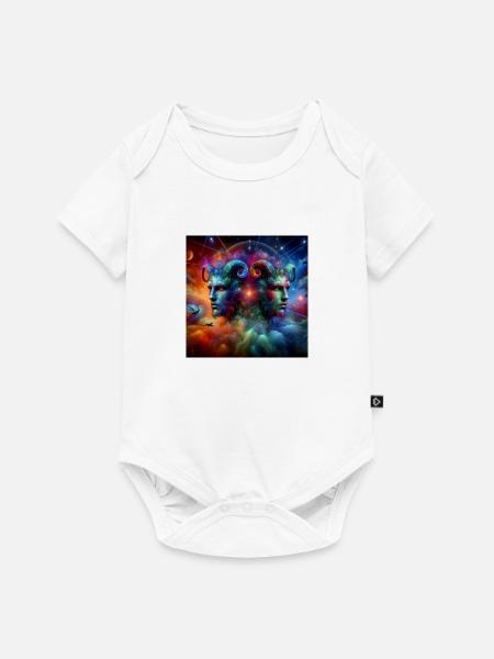Satyr Zwilling, Widder - Baby Premium Kurzarmbody - Weiß