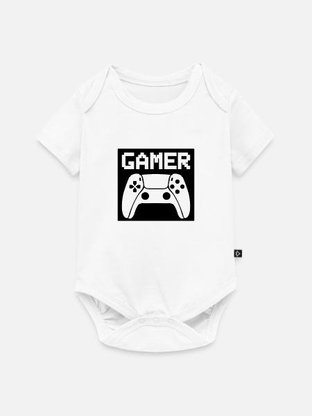 gamer controller - Baby Premium Kurzarmbody - Weiß