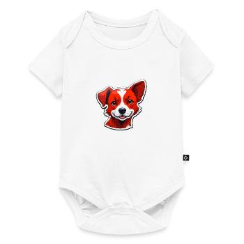 Happy dog - Baby Premium short-sleeve bodysuit - white - Front