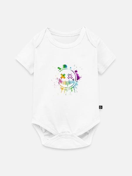 Pixelsmiley - Baby Premium Kurzarmbody - Weiß
