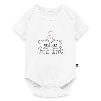 Teddy Bear Love - Baby Premium short-sleeve bodysuit - white - Front