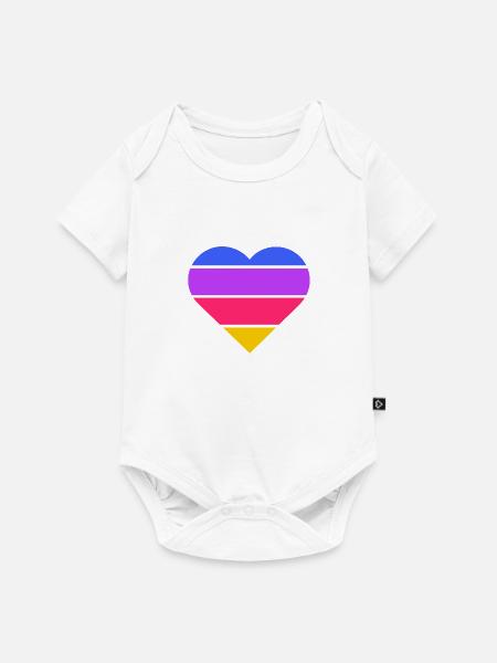 Hör auf mein Herz - Baby Premium Kurzarmbody - Weiß