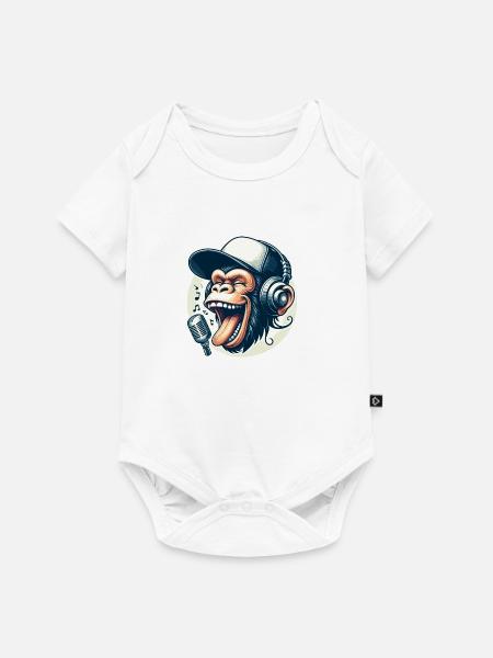 SING SING SING - Baby Premium Kurzarmbody - Weiß