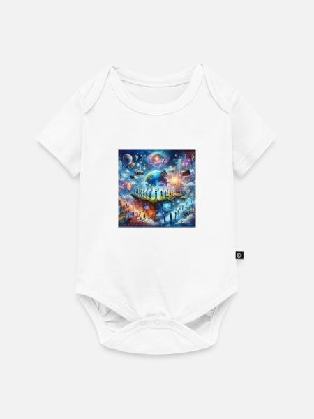 Komm ins Metaverse - Baby Premium Kurzarmbody - Weiß