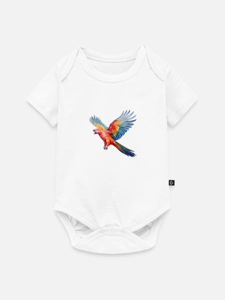 Fliegender Papagei - Baby Premium Kurzarmbody - Weiß