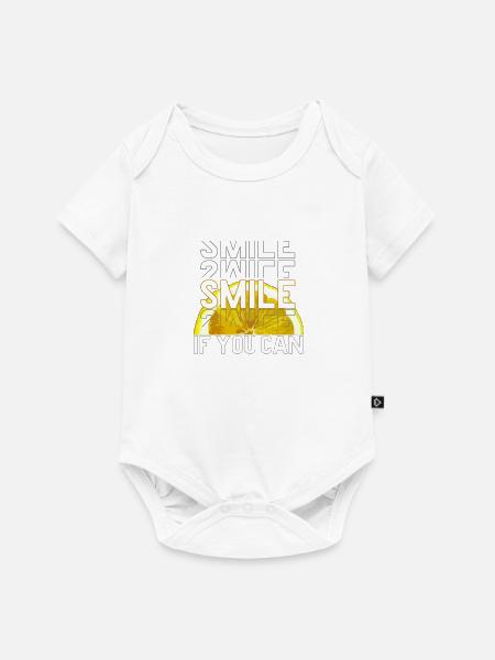 SMILE IF YOU CAN - Baby Premium Kurzarmbody - Weiß