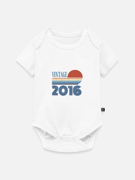 Jahrgang 2016 - Baby Premium Kurzarmbody - Weiß