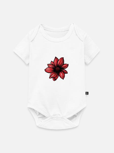 Flower - Baby Premium Kurzarmbody - Weiß