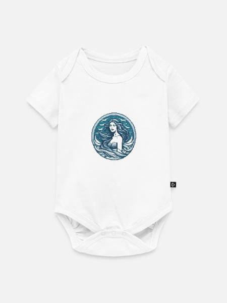 Ozeanische Sirene Pixel - Baby Premium Kurzarmbody - Weiß