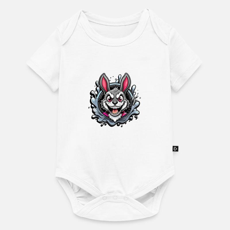 Crazy Easter Bunny - Baby Premium short-sleeve bodysuit - white