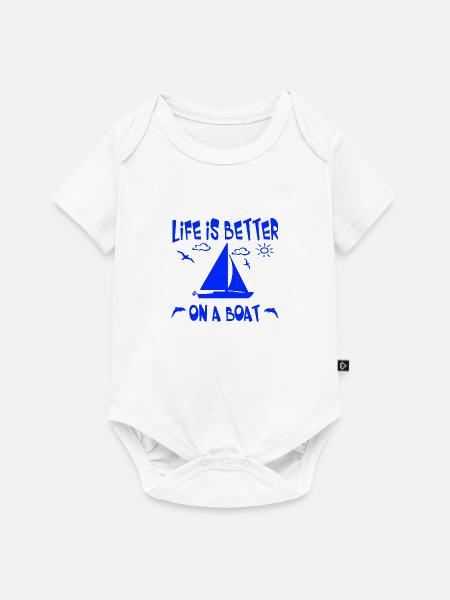 Segeln - Baby Premium Kurzarmbody - Weiß