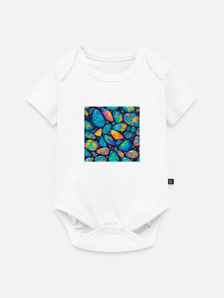 Opal-Muster - Baby Premium Kurzarmbody - Weiß