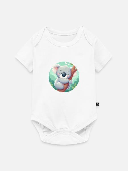 glücklicher Koalabär Koala - Baby Premium Kurzarmbody - Weiß