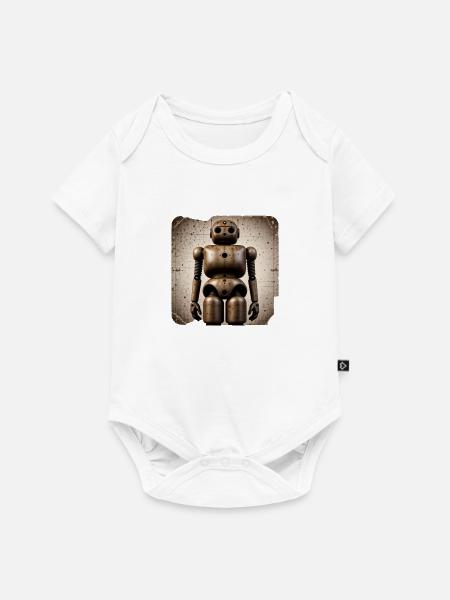 Roboter - Baby Premium Kurzarmbody - Weiß