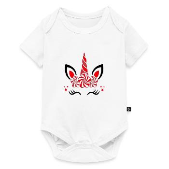 Unicorn cute Rainbow funny unicorns magic fantasy - Baby Premium short-sleeve bodysuit - white - Front