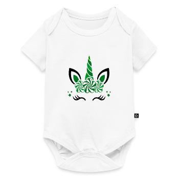 Unicorn cute Rainbow funny unicorns magic fantasy - Baby Premium short-sleeve bodysuit - white - Front