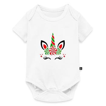 Unicorn cute Rainbow funny unicorns magic fantasy - Baby Premium short-sleeve bodysuit - white - Front