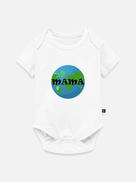 MAMA WELT - Baby Premium Kurzarmbody - Weiß