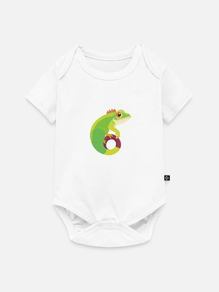 Chamäleon gürn - Baby Premium Kurzarmbody - Weiß