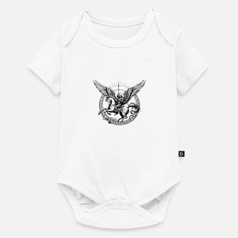 un ange armé d'une épée - Body à manches courtes Premium Bébé - blanc