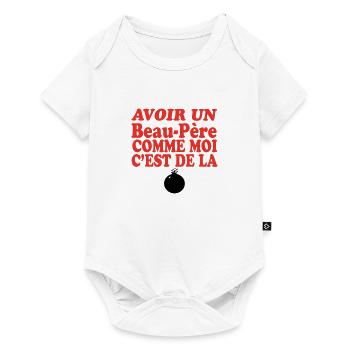 Beau Père DE LA BOMBE - Body à manches courtes Premium Bébé - blanc - Devant