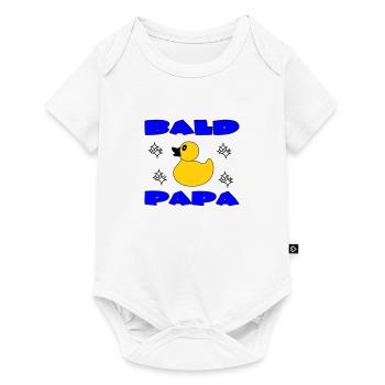 BALD PAPA - Body à manches courtes Premium Bébé - blanc - Devant