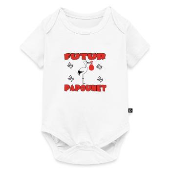 FUTUR PAPOUNET - Body à manches courtes Premium Bébé - blanc - Devant