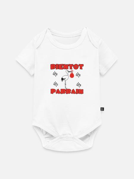 BALD PATE SEIN - Baby Premium Kurzarmbody - Weiß