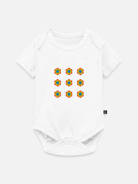 Pride-Blumen - Baby Premium Kurzarmbody - Weiß