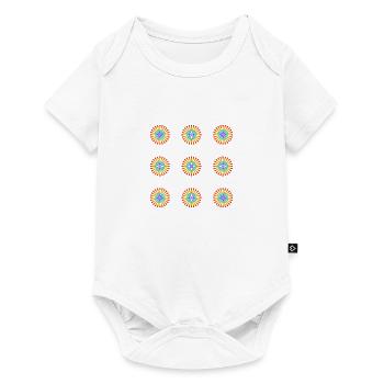 Rainbow flowers - Baby Premium short-sleeve bodysuit - white - Front