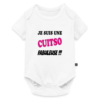 Je suis une cuisto fabuleuse !!! - Body à manches courtes Premium Bébé - blanc - Devant