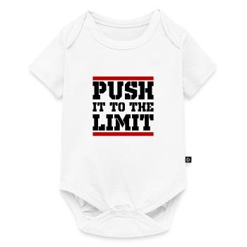 Poussez le dicton de formation à la limite - Body à manches courtes Premium Bébé - blanc - Devant