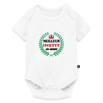 MEILLEUR INSTIT DU MONDE - Body à manches courtes Premium Bébé - blanc - Devant