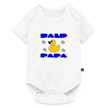 BALD PAPA - Body à manches courtes Premium Bébé - blanc - Devant