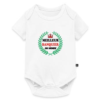 MEILLEUR BANQUIER DU MONDE - Body à manches courtes Premium Bébé - blanc - Devant