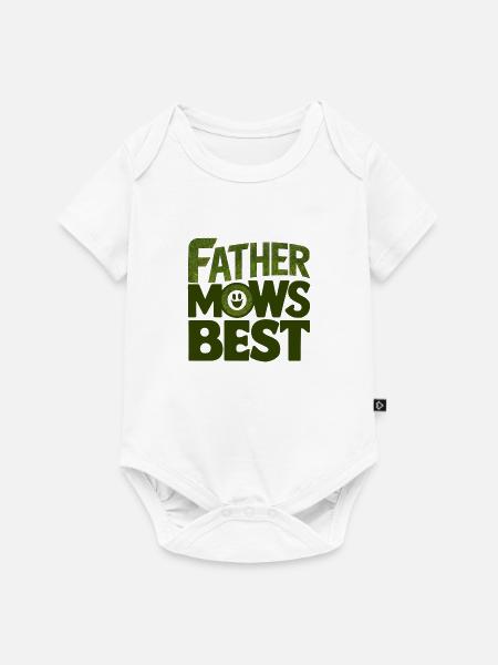 Father Mows Best - Baby Premium Kurzarmbody - Weiß