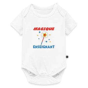 MAGIQUE ENSEIGNANT - Body à manches courtes Premium Bébé - blanc - Devant