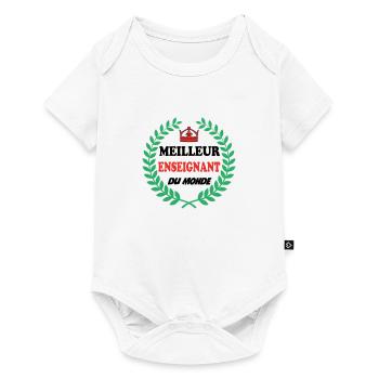 MEILLEUR ENSEIGNANT DU MONDE - Body à manches courtes Premium Bébé - blanc - Devant