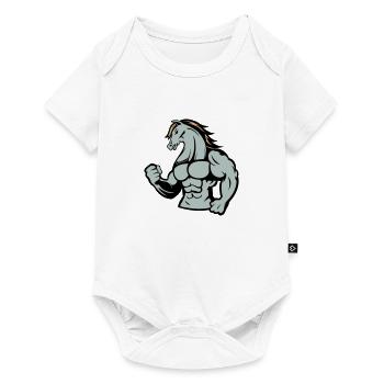 pferd stark - Baby Premium Kurzarmbody - Weiß - Vorne