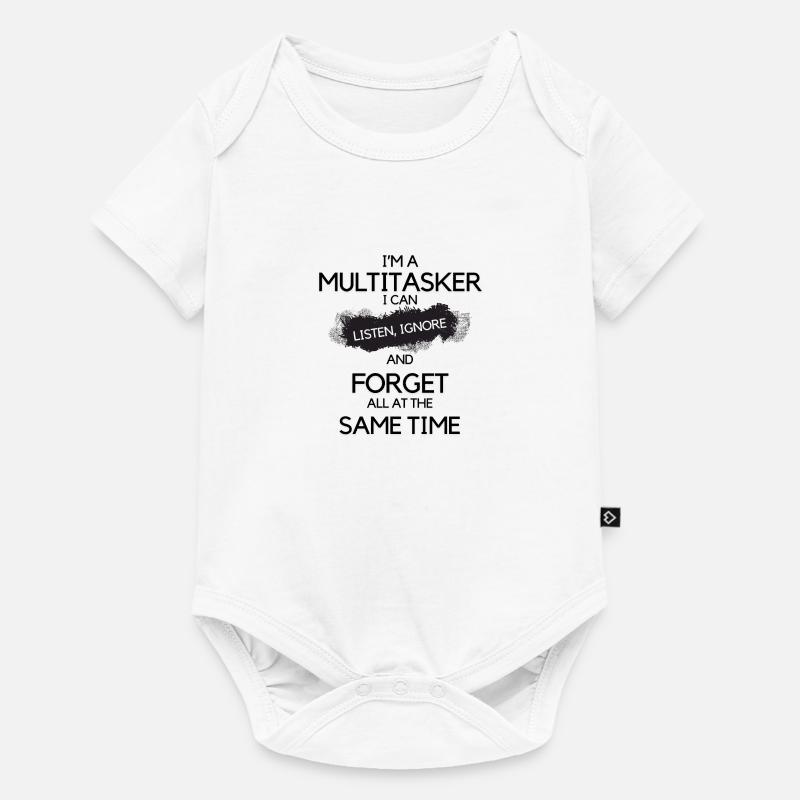 Multitasking - Baby Premium Kurzarmbody - Weiß