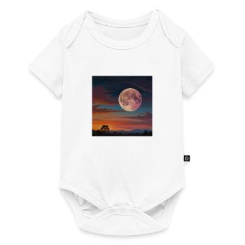 Landschaft Sonnenuntergang - Baby Premium Kurzarmbody - Weiß - Vorne