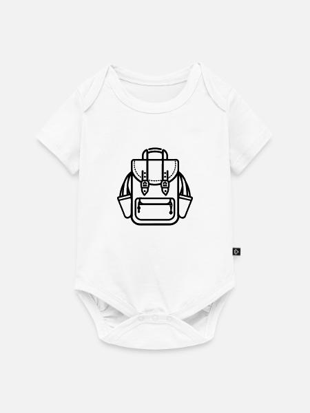 Rucksack - Baby Premium Kurzarmbody - Weiß