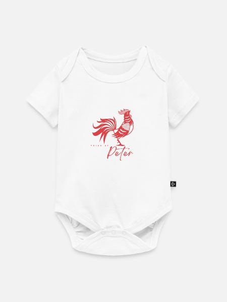 Peter - Baby Premium Kurzarmbody - Weiß