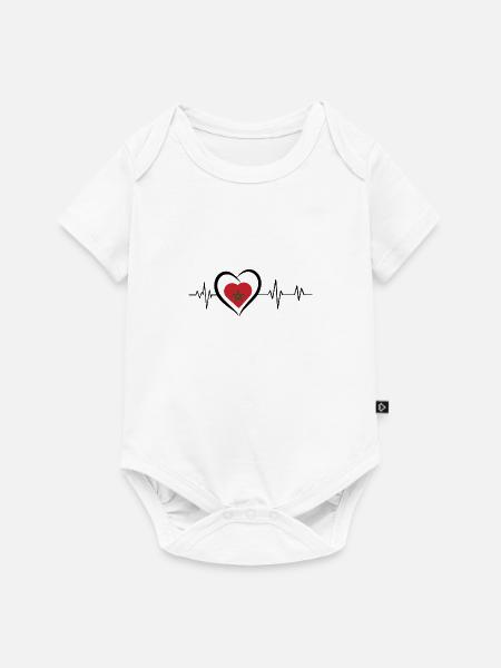 Herzschlag Marokko - Baby Premium Kurzarmbody - Weiß