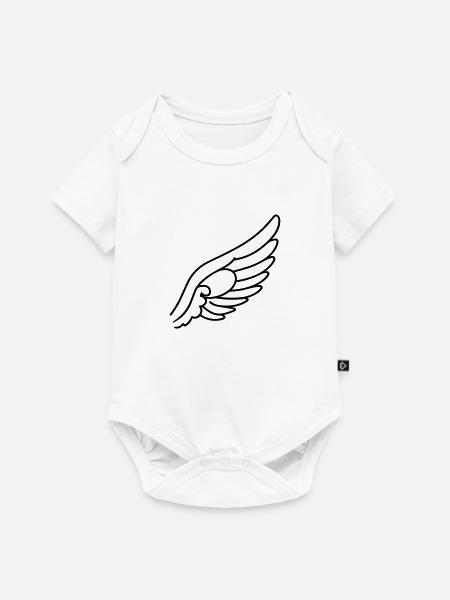Engelsflügel - Baby Premium Kurzarmbody - Weiß