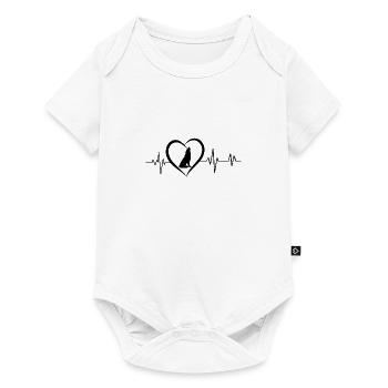 Wolf Herzschlag - Baby Premium Kurzarmbody - Weiß - Vorne