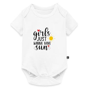 girls just want to have sun - Baby Premium short-sleeve bodysuit - white - Front